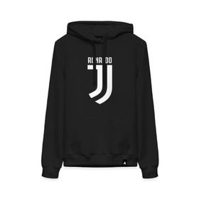 Женская толстовка хлопок с принтом RONALDO JUVE SPORT в Рязани, френч-терри, мягкий теплый начес внутри (100% хлопок) | карман-кенгуру, эластичные манжеты и нижняя кромка, капюшон с подкладом и шнурком | cr7 | fc | клуб | криштиану роналду | роналдо | фк | ювентус