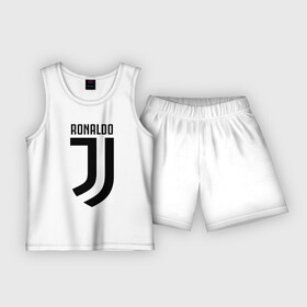 Детская пижама с шортами хлопок с принтом RONALDO JUVE SPORT в Рязани,  |  | cr7 | fc | клуб | криштиану роналду | роналдо | фк | ювентус