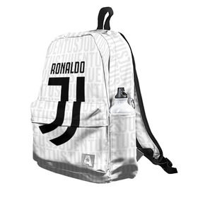 Рюкзак 3D с принтом RONALDO JUVE SPORT в Рязани, 100% полиэстер | лямки с регулируемой длиной, сверху петелька, чтобы рюкзак можно было повесить на вешалку. Основное отделение закрывается на молнию, как и внешний карман. Внутри два дополнительных кармана, один из которых закрывается на молнию. По бокам два дополнительных кармашка | 