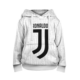 Детская толстовка 3D с принтом RONALDO JUVE SPORT в Рязани, 100% полиэстер | двухслойный капюшон со шнурком для регулировки, мягкие манжеты на рукавах и по низу толстовки, спереди карман-кенгуру с мягким внутренним слоем | 