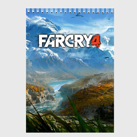 Скетчбук с принтом Far Cry 4 в Рязани, 100% бумага
 | 48 листов, плотность листов — 100 г/м2, плотность картонной обложки — 250 г/м2. Листы скреплены сверху удобной пружинной спиралью | action | far cry 4 | армия | гималаи | гирокоптер | мин | мир | открытый | франшиза | ховеркрафт | шутер