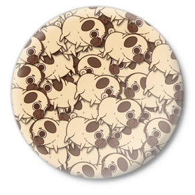 Значок с принтом мопс в Рязани,  металл | круглая форма, металлическая застежка в виде булавки | Тематика изображения на принте: pug | мопсик | собака