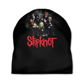 Шапка 3D с принтом Slipknot в Рязани, 100% полиэстер | универсальный размер, печать по всей поверхности изделия | slipknot | грув | джей вайнберг | кори тейлор | крис фен | крэйг джонс | метал | мик томсон | музыка | ню | петля | рок | сид уилсон | скользящий узел | слайпкнот | слипкнот | слипнот | удавка