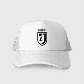 Кепка тракер с сеткой с принтом RONALDO JUVE SPORT в Рязани, трикотажное полотно; задняя часть — сетка | длинный козырек, универсальный размер, пластиковая застежка | cr7 | fc | клуб | криштиану роналду | роналдо | фк | форма | ювентус