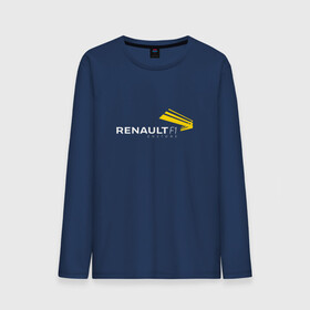 Мужской лонгслив хлопок с принтом renault в Рязани, 100% хлопок |  | f 1 | formula 1 | ф 1 | формула 1