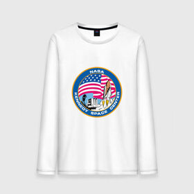 Мужской лонгслив хлопок с принтом NASA Kennedy Space Center в Рязани, 100% хлопок |  | administration | aeronautics | brand | logo | nasa | national | oldschool | space | usa | исследование | космос | лого | наса | национальное | олдскул | сша | управление