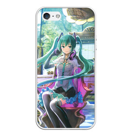 Чехол для iPhone 5/5S матовый с принтом Hatsune Miku в Рязани, Силикон | Область печати: задняя сторона чехла, без боковых панелей | hatsune miku | аниме | вокалоид | девушки | манга | мульт | оружие | певица | сёдзё | сериал | хатсуне мику | япония