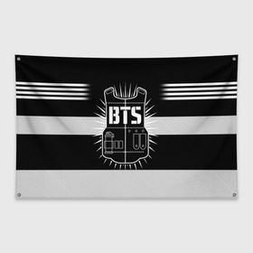 Флаг-баннер с принтом BTS ARMY 97 JUNG KOOK в Рязани, 100% полиэстер | размер 67 х 109 см, плотность ткани — 95 г/м2; по краям флага есть четыре люверса для крепления | Тематика изображения на принте: bts | bts army | j hope | jimin | jin | jungkook | k pop | rap monster | rapmon | suga | v | бтс | группа | корея