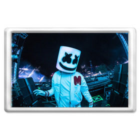 Магнит 45*70 с принтом MARSHMELLO в Рязани, Пластик | Размер: 78*52 мм; Размер печати: 70*45 | dj | marshmello | usa | америка | клубная музыка | маршмелло | музыка | музыкант