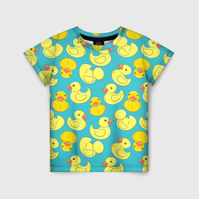 Детская футболка 3D с принтом Duck в Рязани, 100% гипоаллергенный полиэфир | прямой крой, круглый вырез горловины, длина до линии бедер, чуть спущенное плечо, ткань немного тянется | duck | duckling | утенок | утка