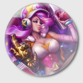 Значок с принтом Miss fortune в Рязани,  металл | круглая форма, металлическая застежка в виде булавки | Тематика изображения на принте: fortune | game | legends | legue | legueoflegends | lol | miss | головами | за | игра | легенд | лига | лигалегенд | лол | мисс | охотница | фортуна