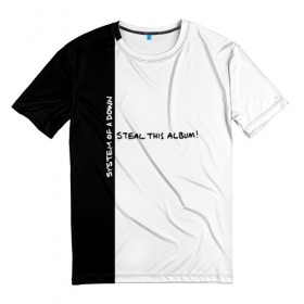 Мужская футболка 3D с принтом System of a Down в Рязани, 100% полиэфир | прямой крой, круглый вырез горловины, длина до линии бедер | 