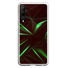 Чехол для Honor P30 с принтом STRIPES GREEN 3D в Рязани, Силикон | Область печати: задняя сторона чехла, без боковых панелей | Тематика изображения на принте: abstract | geometry | абстракция | геометрия | градиент | линии