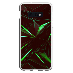 Чехол для Samsung S10E с принтом STRIPES GREEN 3D в Рязани, Силикон | Область печати: задняя сторона чехла, без боковых панелей | Тематика изображения на принте: abstract | geometry | абстракция | геометрия | градиент | линии