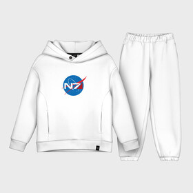 Детский костюм хлопок Oversize с принтом NASA N7 MASS EFFECT в Рязани,  |  | logo | n7 | nasa | space | логотип | масс эффект | н7 | наса