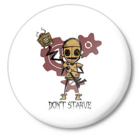 Значок с принтом Don`t starve в Рязани,  металл | круглая форма, металлическая застежка в виде булавки | Тематика изображения на принте: 