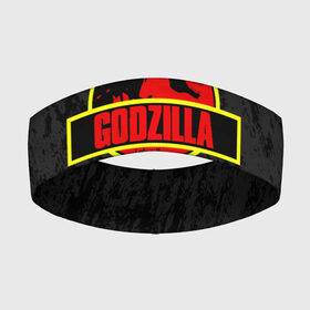 Повязка на голову 3D с принтом JURASSIC GODZILLA | ГОДЗИЛЛА в Рязани,  |  | comic con | godzilla | gojira | logo | годзилла | знаки | иероглифы | лого | монстр | фильм | чудовище