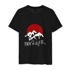 Мужская футболка хлопок с принтом Painkiller Mountain в Рязани, 100% хлопок | прямой крой, круглый вырез горловины, длина до линии бедер, слегка спущенное плечо. | jeembo | джангирян | джимбо