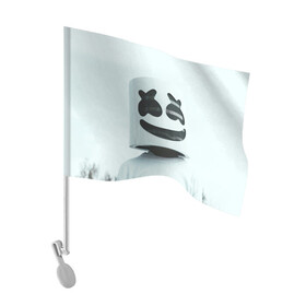 Флаг для автомобиля с принтом MARSHMELLO | МАРШМЕЛЛО в Рязани, 100% полиэстер | Размер: 30*21 см | dj | marshmello | usa | америка | клубная музыка | маршмелло | музыка | музыкант