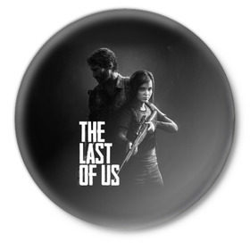 Значок с принтом THE LAST OF US в Рязани,  металл | круглая форма, металлическая застежка в виде булавки | gamer | player | stels | the last of us | the last of us part 2 | бегун | джоэл | каннибалы | охотники | сталкер | топляк | цикады | щелкун | элли