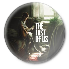 Значок с принтом THE LAST OF US в Рязани,  металл | круглая форма, металлическая застежка в виде булавки | Тематика изображения на принте: gamer | player | stels | the last of us | the last of us part 2 | бегун | джоэл | каннибалы | охотники | сталкер | топляк | цикады | щелкун | элли