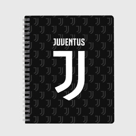 Тетрадь с принтом Juventus FC Pattern в Рязани, 100% бумага | 48 листов, плотность листов — 60 г/м2, плотность картонной обложки — 250 г/м2. Листы скреплены сбоку удобной пружинной спиралью. Уголки страниц и обложки скругленные. Цвет линий — светло-серый
 | juventus | pattern | паттерн | форма | футбольная | юва | ювентус