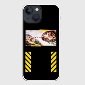 Чехол для iPhone 13 mini с принтом Сотворение Бренда в Рязани,  |  | off white | геометрия | живопись | искусство | картина | узор | уличный стиль