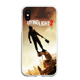 Чехол для iPhone XS Max матовый с принтом Dying Light 2 в Рязани, Силикон | Область печати: задняя сторона чехла, без боковых панелей | Тематика изображения на принте: action | city | dying light | game | postapocalypse | sky | zombie | город | игра | персонаж | постапокалипсис