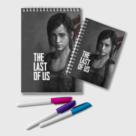 Блокнот с принтом THE LAST OF US в Рязани, 100% бумага | 48 листов, плотность листов — 60 г/м2, плотность картонной обложки — 250 г/м2. Листы скреплены удобной пружинной спиралью. Цвет линий — светло-серый
 | gamer | player | stels | the last of us | the last of us part 2 | бегун | джоэл | каннибалы | охотники | сталкер | топляк | цикады | щелкун | элли