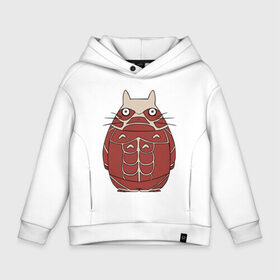 Детское худи Oversize хлопок с принтом Attack on Totoro в Рязани, френч-терри — 70% хлопок, 30% полиэстер. Мягкий теплый начес внутри —100% хлопок | боковые карманы, эластичные манжеты и нижняя кромка, капюшон на магнитной кнопке | Тематика изображения на принте: anime | attack on titan | totoro | аниме | атака титанов | тоторо