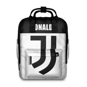 Женский рюкзак 3D с принтом Ronaldo Juventus в Рязани, 100% полиэстер | лямки с регулируемой длиной, сверху ручки, чтобы рюкзак нести как сумку. Основное отделение закрывается на молнию, как и внешний карман. Внутри два дополнительных кармана, один из которых закрывается на молнию. По бокам два дополнительных кармашка, куда поместится маленькая бутылочка
 | cr7 | cristiano ronaldo | football | juventus | криштиану роналду | роналдо | роналду | ювентус