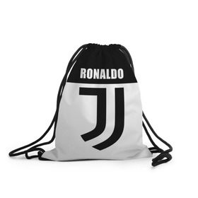Рюкзак-мешок 3D с принтом Ronaldo Juventus в Рязани, 100% полиэстер | плотность ткани — 200 г/м2, размер — 35 х 45 см; лямки — толстые шнурки, застежка на шнуровке, без карманов и подкладки | cr7 | cristiano ronaldo | football | juventus | криштиану роналду | роналдо | роналду | ювентус