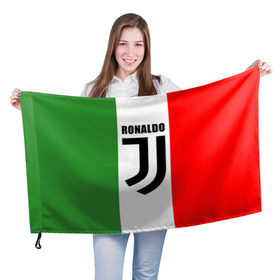 Флаг 3D с принтом Ronaldo Juventus Italy в Рязани, 100% полиэстер | плотность ткани — 95 г/м2, размер — 67 х 109 см. Принт наносится с одной стороны | cr7 | cristiano ronaldo | football | juventus | криштиану роналду | роналдо | роналду | футбол | ювентус