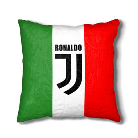 Подушка 3D с принтом Ronaldo Juventus Italy в Рязани, наволочка – 100% полиэстер, наполнитель – холлофайбер (легкий наполнитель, не вызывает аллергию). | состоит из подушки и наволочки. Наволочка на молнии, легко снимается для стирки | cr7 | cristiano ronaldo | football | juventus | криштиану роналду | роналдо | роналду | футбол | ювентус