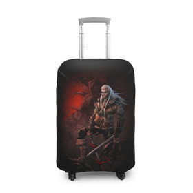 Чехол для чемодана 3D с принтом The Witcher в Рязани, 86% полиэфир, 14% спандекс | двустороннее нанесение принта, прорези для ручек и колес | witcher | ведьмак | геральт