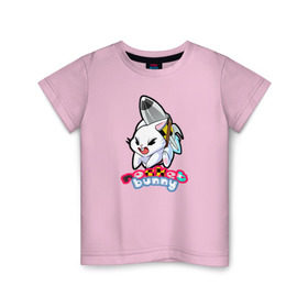 Детская футболка хлопок с принтом Rocket bunny в Рязани, 100% хлопок | круглый вырез горловины, полуприлегающий силуэт, длина до линии бедер | Тематика изображения на принте: 240sx | bunny | nissan | rocket | toyota | кролик | ниссан | тойота