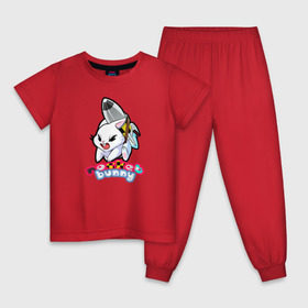 Детская пижама хлопок с принтом Rocket bunny в Рязани, 100% хлопок |  брюки и футболка прямого кроя, без карманов, на брюках мягкая резинка на поясе и по низу штанин
 | Тематика изображения на принте: 240sx | bunny | nissan | rocket | toyota | кролик | ниссан | тойота