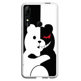 Чехол для Honor P Smart Z с принтом MONOKUMA в Рязани, Силикон | Область печати: задняя сторона чехла, без боковых панелей | Тематика изображения на принте: anime | bear | black  white | minomi | monokuma | pink | rabbit | school | аниме | главарь | миноми | монокума | черно белый | школа