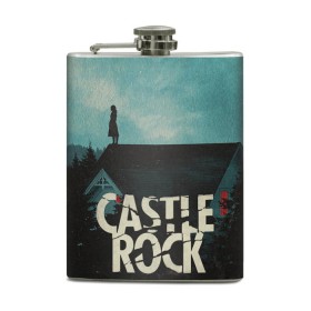 Фляга с принтом Castle Rock в Рязани, металлический корпус | емкость 0,22 л, размер 125 х 94 мм. Виниловая наклейка запечатывается полностью | castle rock | hulu | билл скарсгард | дж.дж. абрамс | касл рок | кубик в кубе | стивен кинг | шоушенк