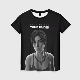 Женская футболка 3D с принтом Rise if The Tomb Raider в Рязани, 100% полиэфир ( синтетическое хлопкоподобное полотно) | прямой крой, круглый вырез горловины, длина до линии бедер | adventure | lara croft | tomb rider | археолог | гробниц | крофт | лара | приключения | расхитительница