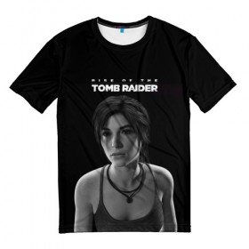 Мужская футболка 3D с принтом Rise if The Tomb Raider в Рязани, 100% полиэфир | прямой крой, круглый вырез горловины, длина до линии бедер | Тематика изображения на принте: adventure | lara croft | tomb rider | археолог | гробниц | крофт | лара | приключения | расхитительница