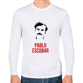 Мужской лонгслив хлопок с принтом Pablo в Рязани, 100% хлопок |  | escobar | loving pablo | эскобар