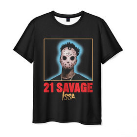 Мужская футболка 3D с принтом 21 Savage в Рязани, 100% полиэфир | прямой крой, круглый вырез горловины, длина до линии бедер | 21 savage | boomin | issa | metro | mode | numb | rap | trap | бешеный | сэведж | твени ван севедж | твенти