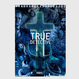 Скетчбук с принтом TRUE DETECTIVE в Рязани, 100% бумага
 | 48 листов, плотность листов — 100 г/м2, плотность картонной обложки — 250 г/м2. Листы скреплены сверху удобной пружинной спиралью | hbo | matthew mcconaughey | true detective | tv show | woody harrelson | арт | марти харт | минимализм | настоящий детектив | раст коул | сериал