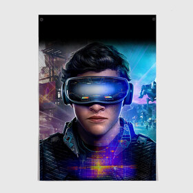 Постер с принтом Ready Player One (PRO) [2] в Рязани, 100% бумага
 | бумага, плотность 150 мг. Матовая, но за счет высокого коэффициента гладкости имеет небольшой блеск и дает на свету блики, но в отличии от глянцевой бумаги не покрыта лаком | game | games | one | player | player one | ready player one | retro | robot | игрок | игры | первому игроку приготовиться | ретро | робот | фильм