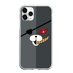 Чехол для iPhone 11 Pro матовый с принтом KUROKUMA в Рязани, Силикон |  | anime | bear | black  white | danganronpa | kurokuma | monodam | monokuma | monomi | monotaro | pink | rabbit | school | shirokuma | аниме | главарь | мoноми | монокума | черно белый | школа