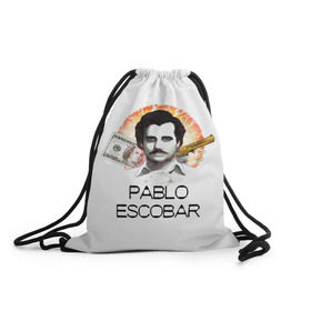 Рюкзак-мешок 3D с принтом Pablo Escobar в Рязани, 100% полиэстер | плотность ткани — 200 г/м2, размер — 35 х 45 см; лямки — толстые шнурки, застежка на шнуровке, без карманов и подкладки | escobar | loving pablo | эскобар