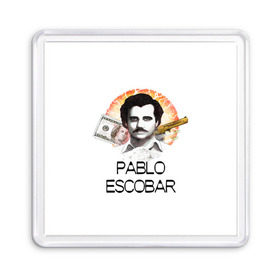 Магнит 55*55 с принтом Pablo Escobar в Рязани, Пластик | Размер: 65*65 мм; Размер печати: 55*55 мм | escobar | loving pablo | эскобар