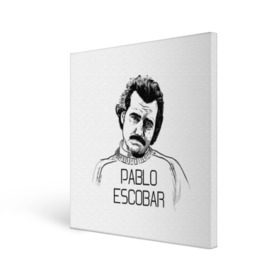 Холст квадратный с принтом Pablo Escobar в Рязани, 100% ПВХ |  | Тематика изображения на принте: escobar | loving pablo | эскобар