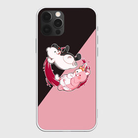 Чехол для iPhone 12 Pro Max с принтом MONOKUMA X MONOMI в Рязани, Силикон |  | anime | bear | black  white | danganronpa | kurokuma | monodam | monokuma | monomi | monotaro | pink | rabbit | school | shirokuma | аниме | главарь | мoноми | монокума | черно белый | школа